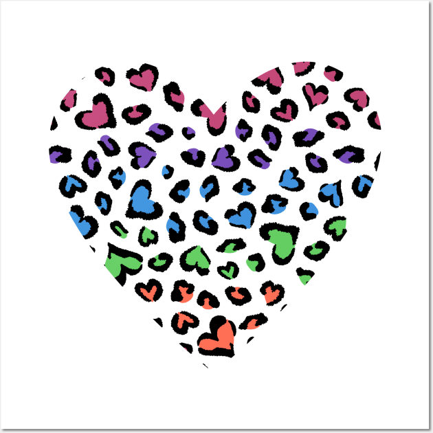 Cheetah Heart - Rainbow Wall Art by ameemax